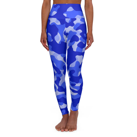 Give Me Grace Sky Blue Camo High Waisted Yoga Leggings