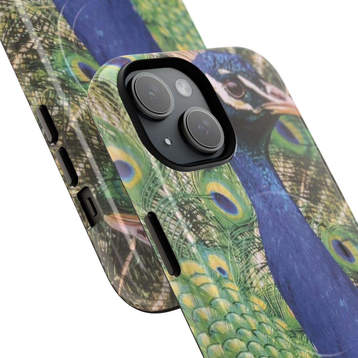 Magnetic Tough 2 Layer Phone Case — Peacock Skin Protective Cover