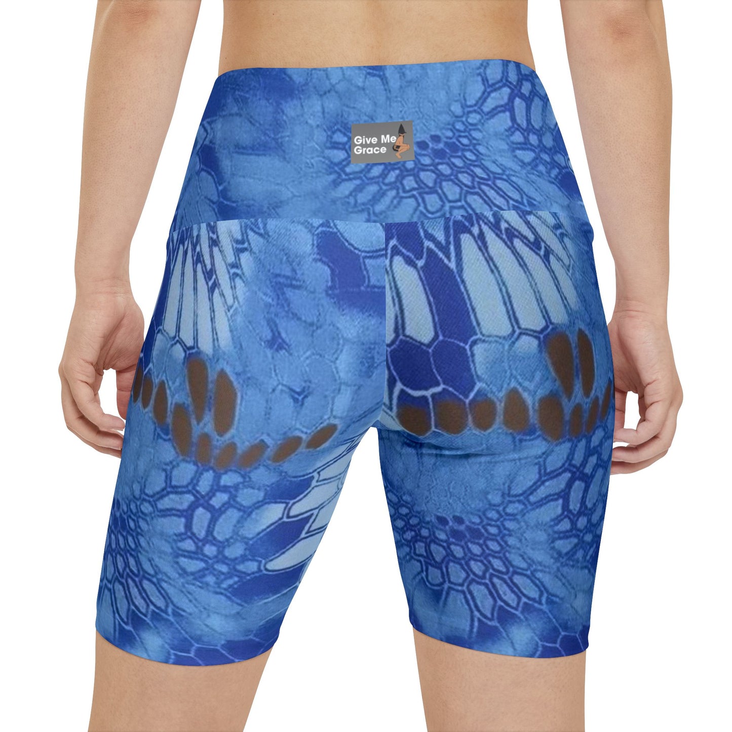 Give Me Grace Floral Camo Lace Women's Workout Shorts