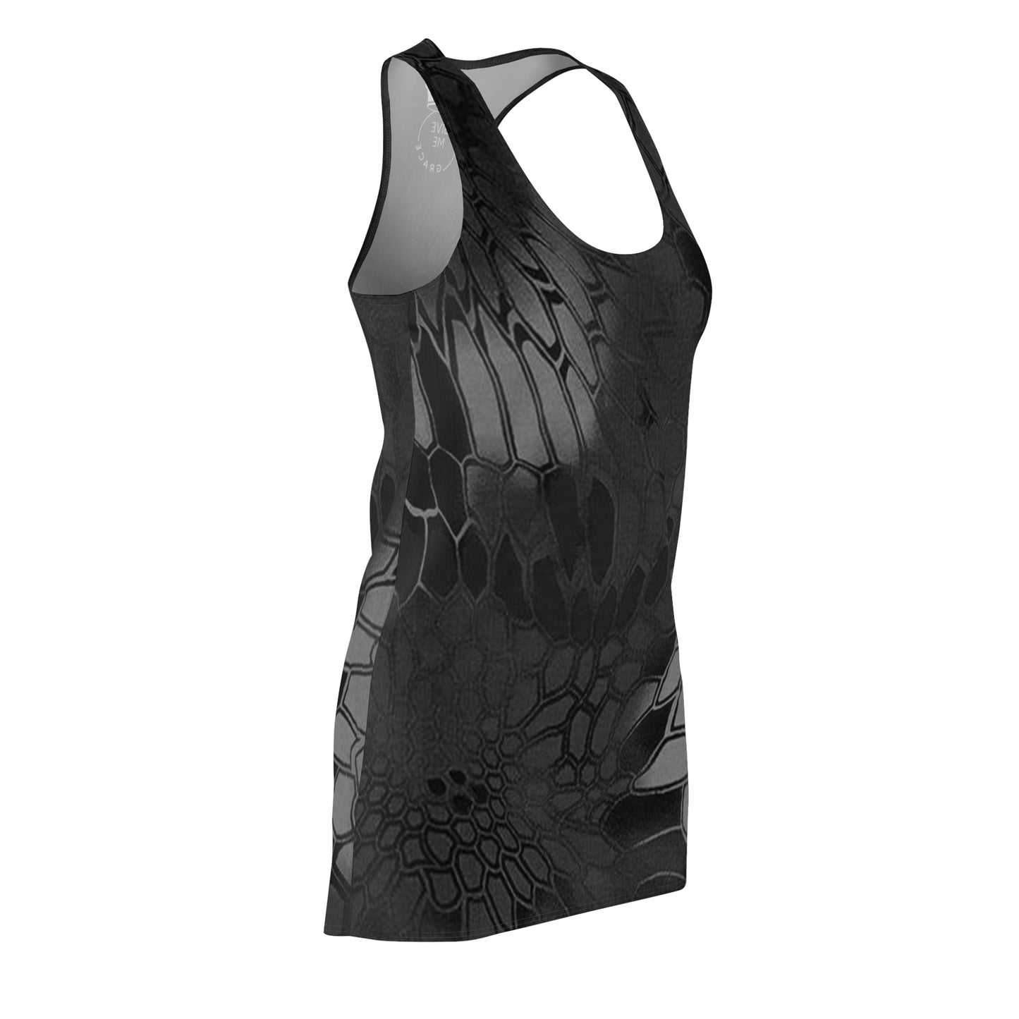 Chic Black Floral Racerback Dress, Casual Summer Dress, Trendy Workout Dress, Perfect for Parties, Stylish Loungewear