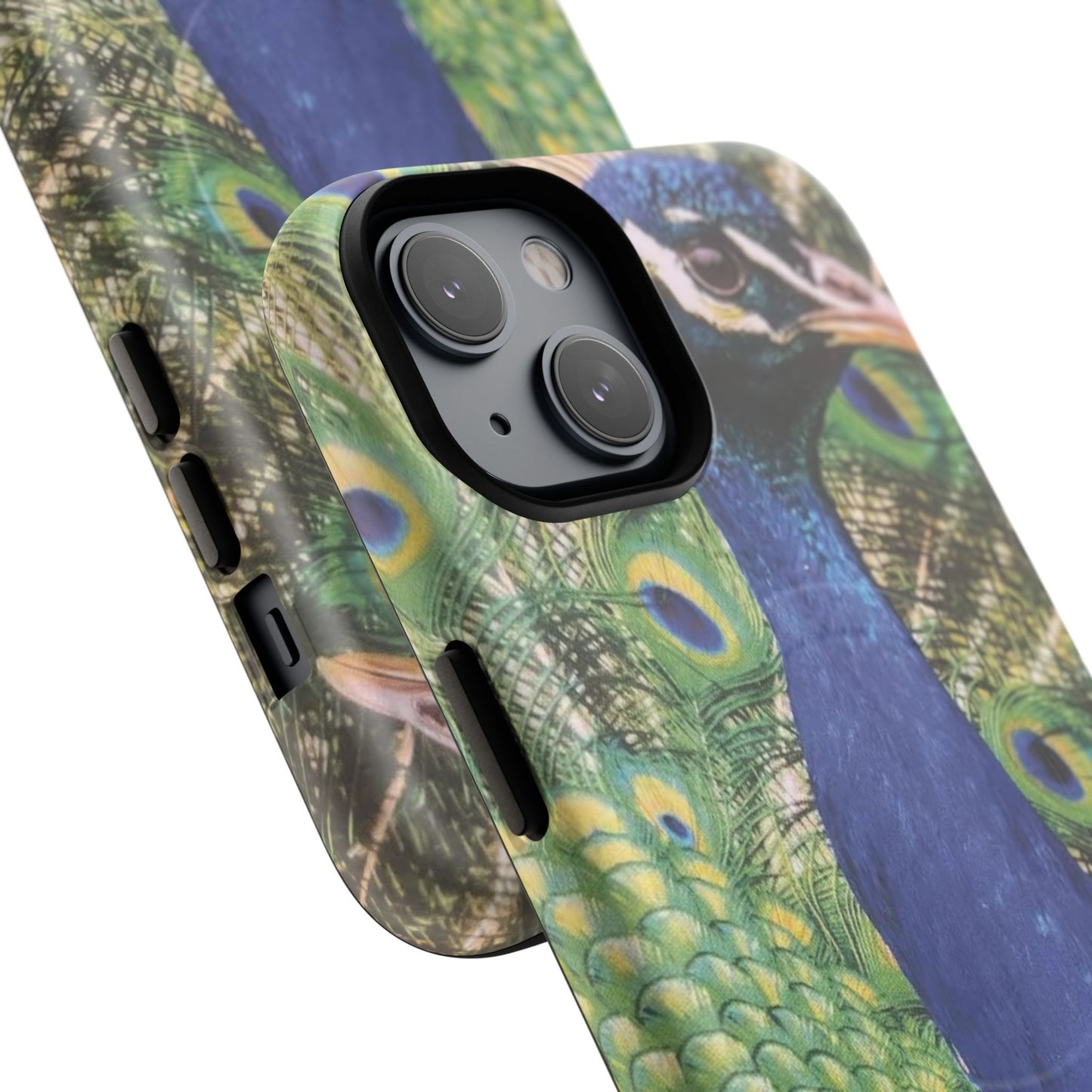 Magnetic Tough 2 Layer Phone Case — Peacock Skin Protective Cover