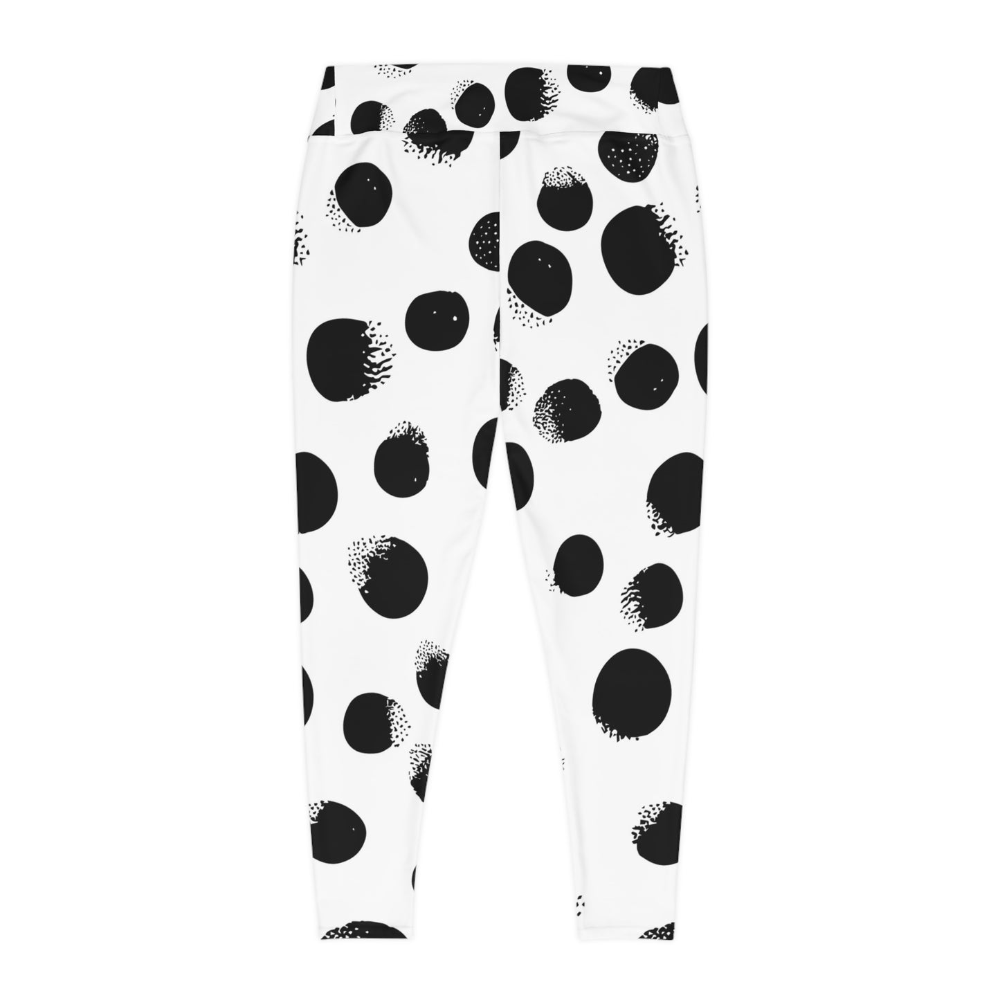 Polkadot Classic Black & White Great Quality Stylish Leggings - Plus Size Up to 6X