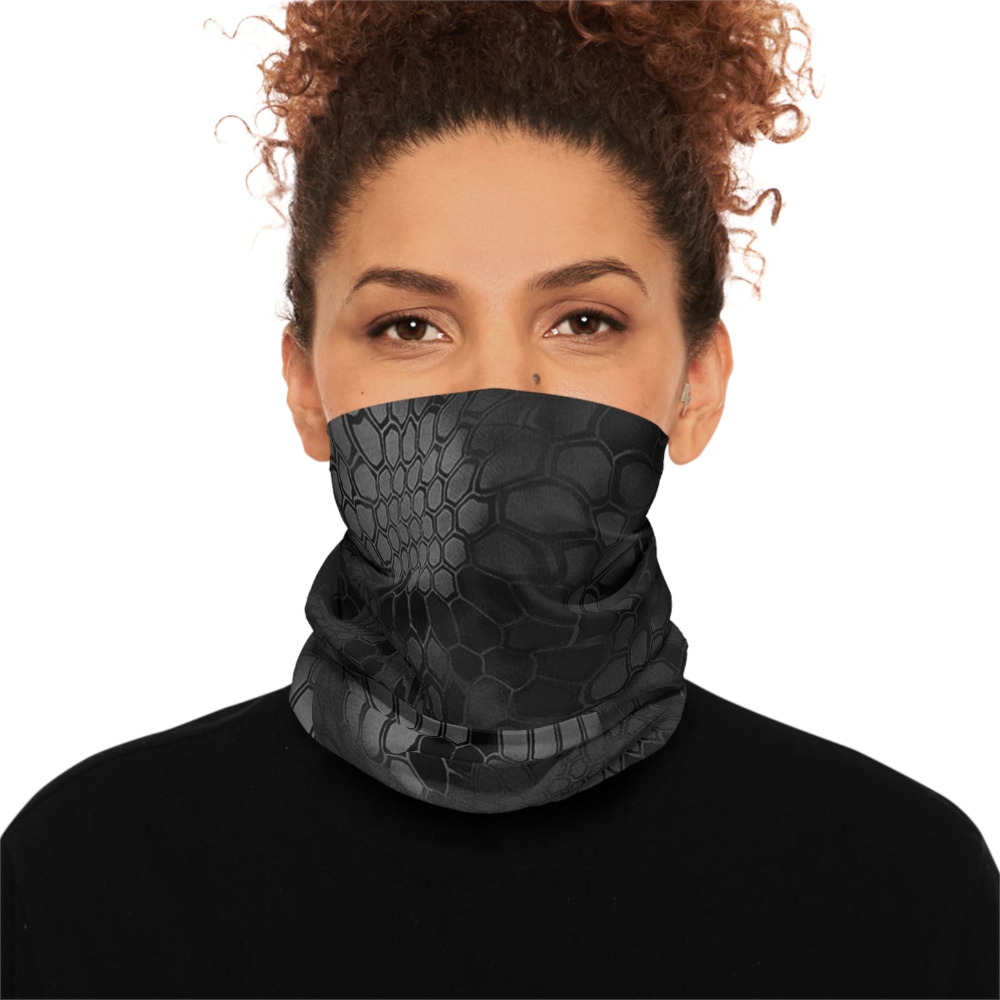 Black Gray Stylish Lightweight Neck Gaiter, Summer Fashion Accessory, Versatile Face Cover, Breathable Neck Warmer, Outdoor Activities