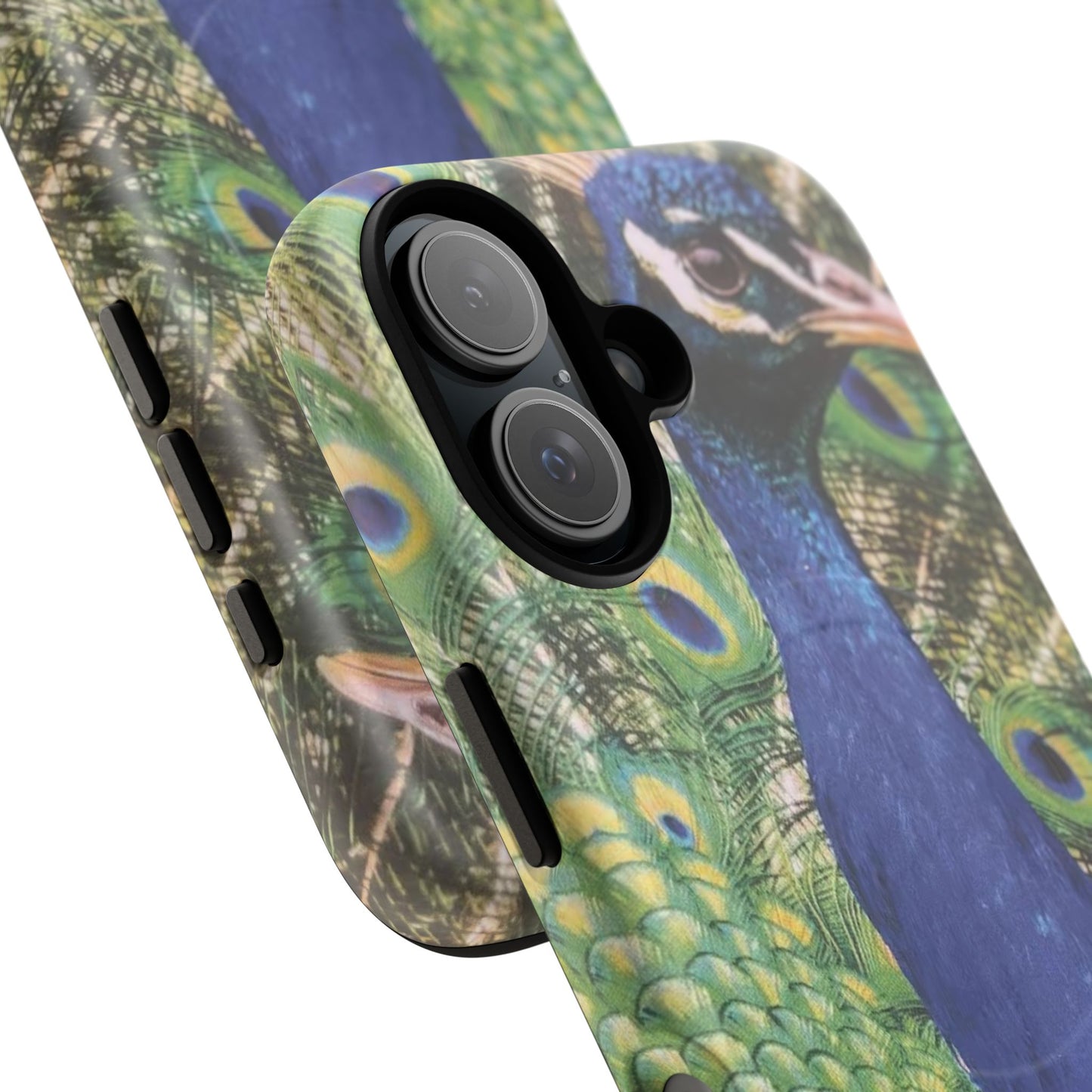 Magnetic Tough 2 Layer Phone Case — Peacock Skin Protective Cover