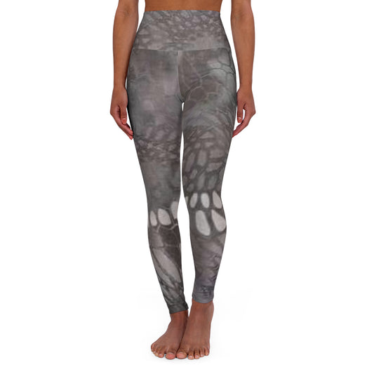 Give Me Grace Silver Print High Waisted Yoga Leggings