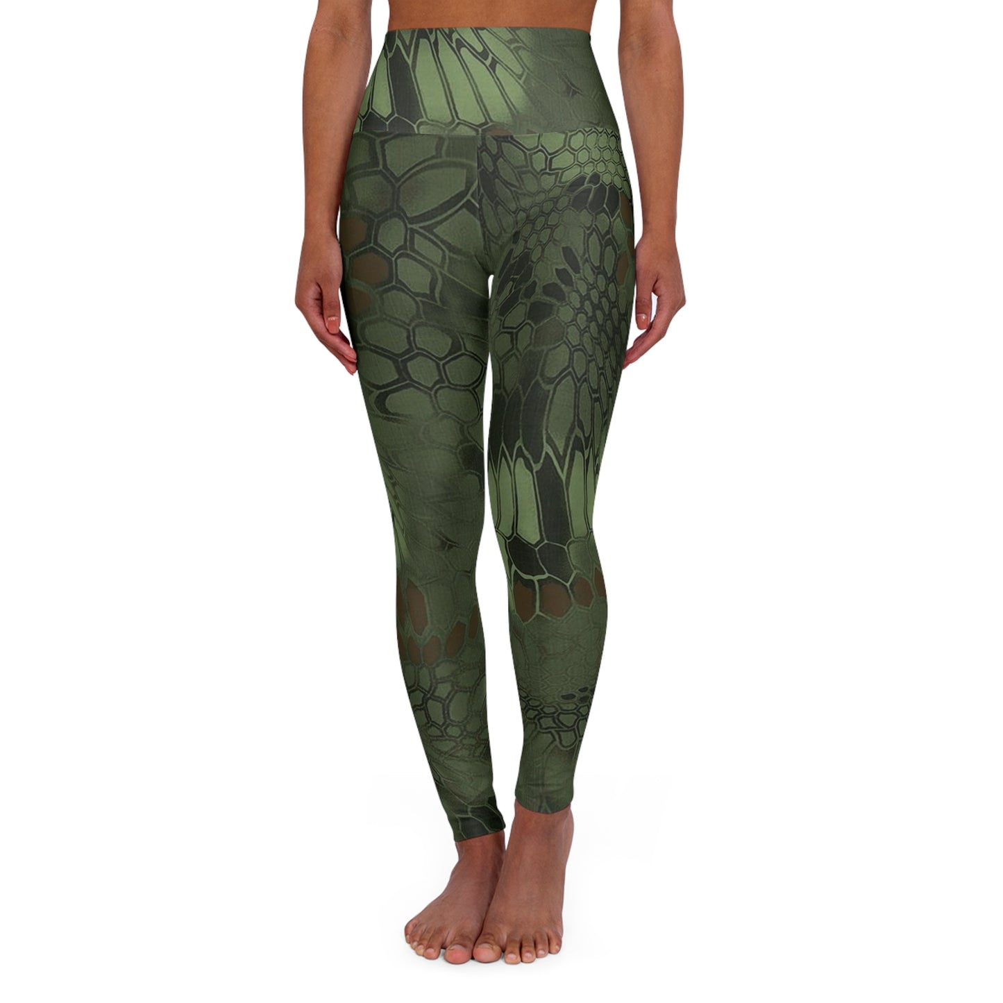 High-Waisted Yoga Leggings — Give Me Grace Print