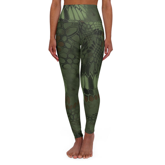 High-Waisted Yoga Leggings — Give Me Grace Print