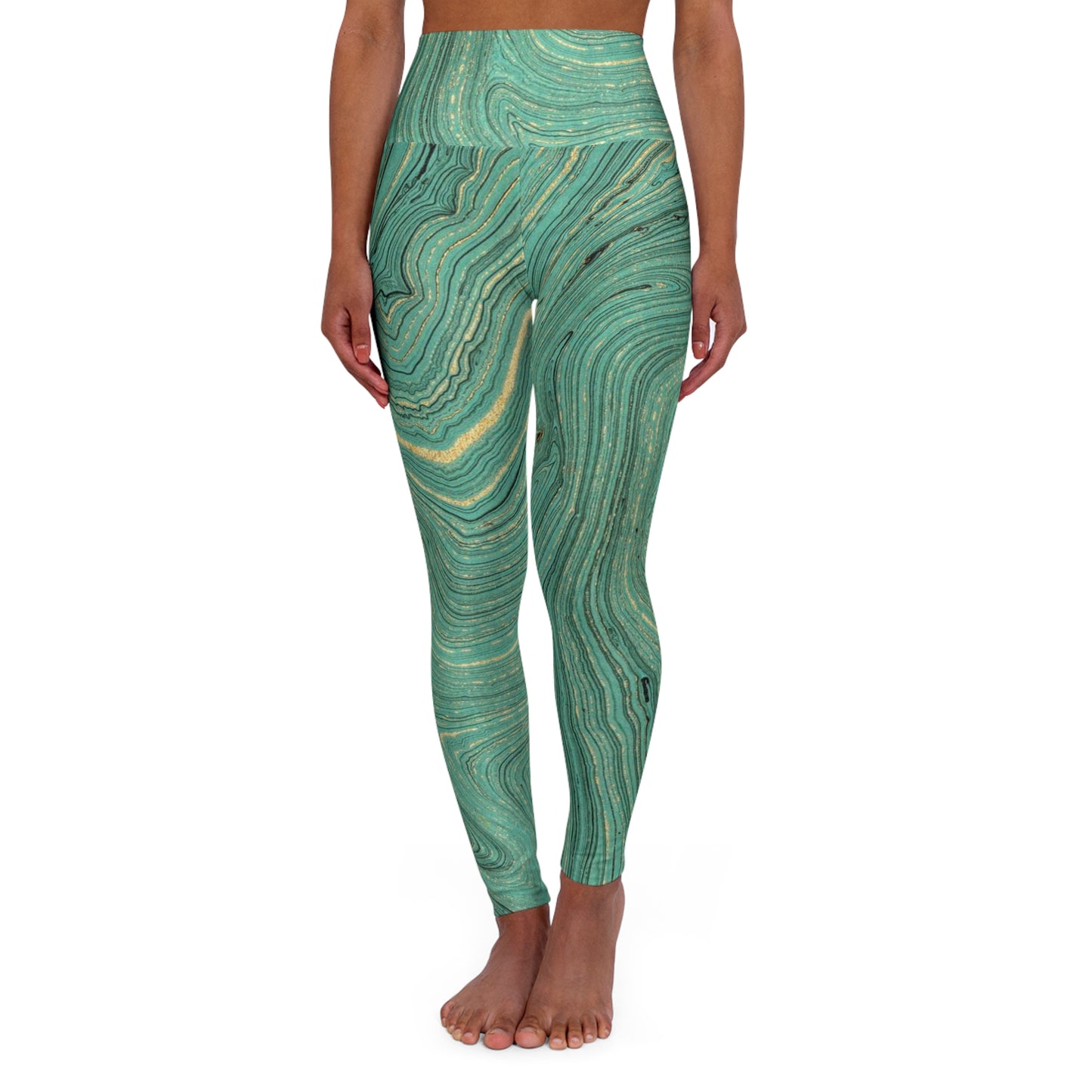 High-Waisted Yoga Leggings — Teal Ocean Stylish Comfortable Activewear