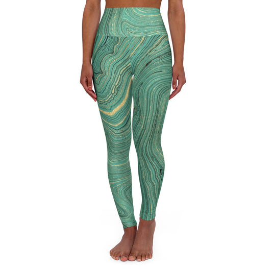 High-Waisted Yoga Leggings — Teal Ocean Stylish Comfortable Activewear