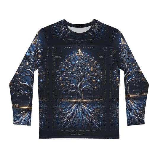 GIVE ME GRACE Snakeskin Tree Spiritual "As Above, So Below" Long Sleeve Shirt