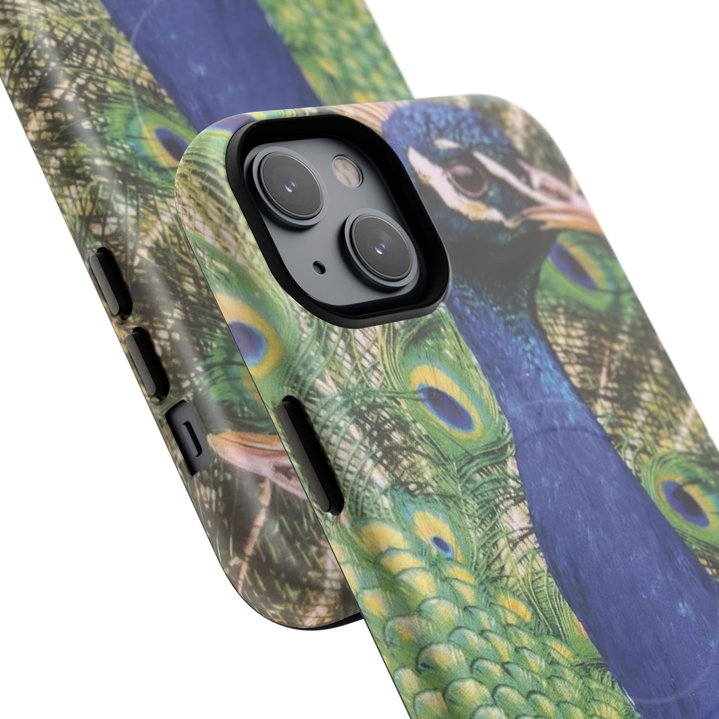 Magnetic Tough 2 Layer Phone Case — Peacock Skin Protective Cover