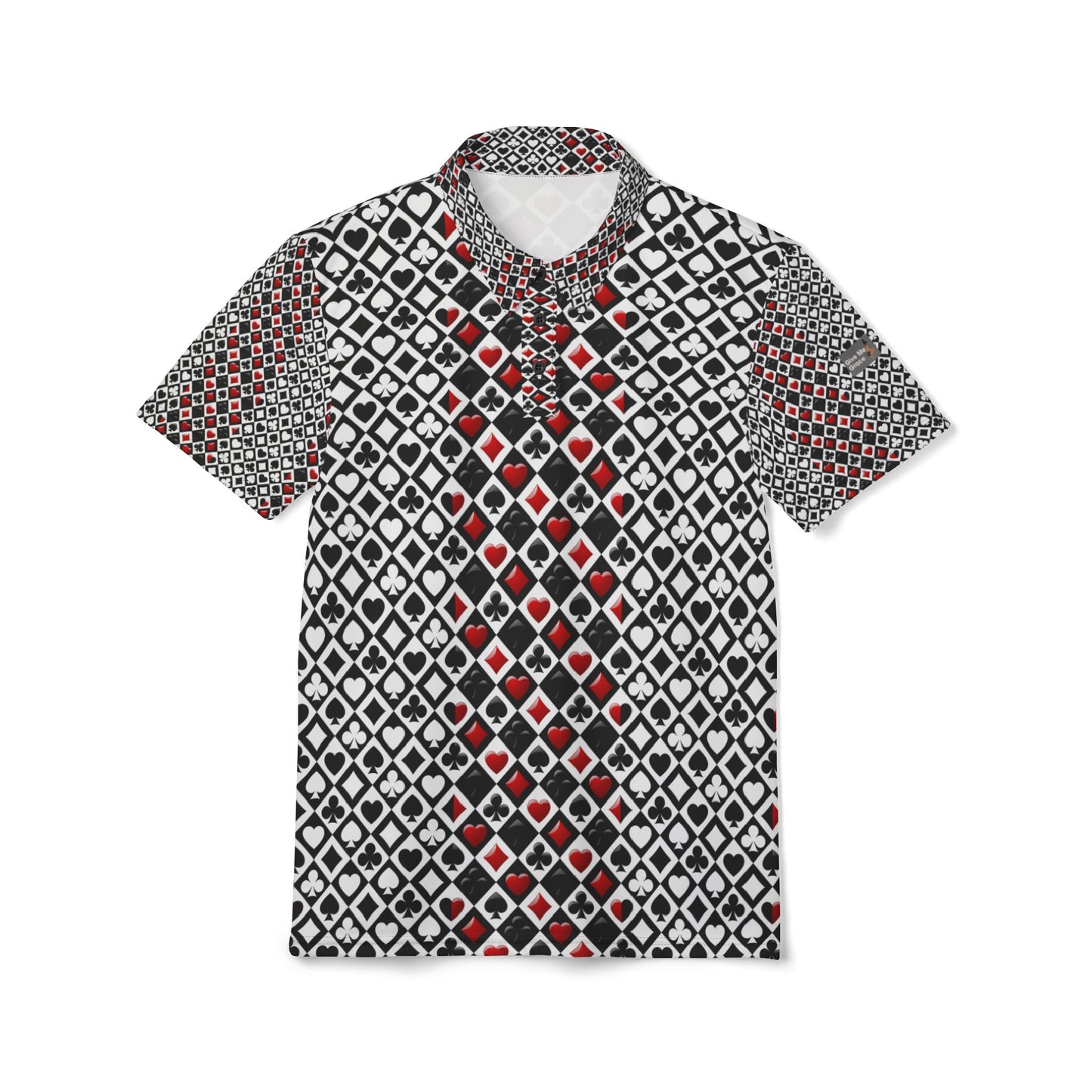 King and Queen Spades Polo Shirt | Red Black White Gorgeous Design