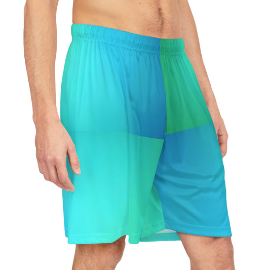 Cyan Basketball Shorts all-over print | Athletic Shorts