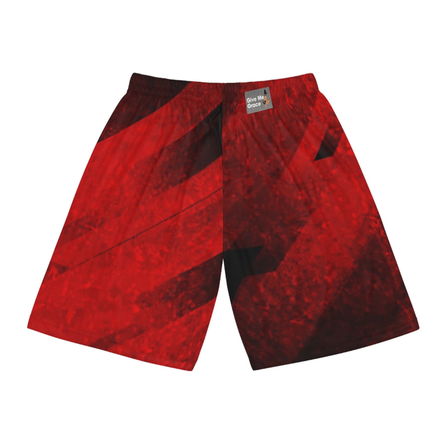 Red & Black Racer Stripe Basketball Shorts
