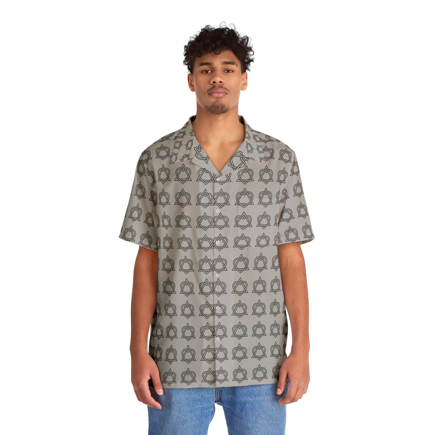 Heart Pyramid Rock & Roll Hip Hop Chic Hawaiian Shirt