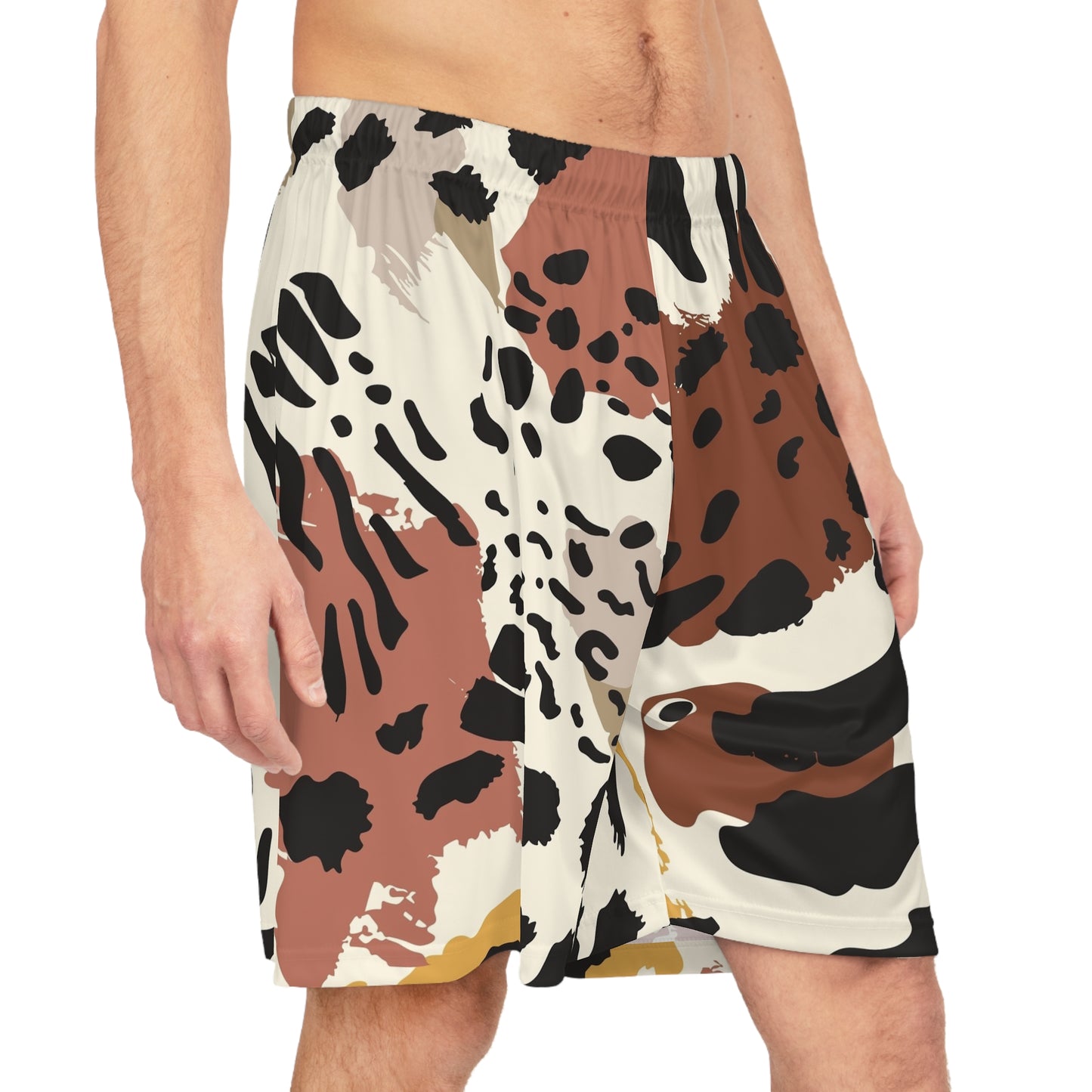 Give Me Grace Abstract Animal Print Basketball Shorts