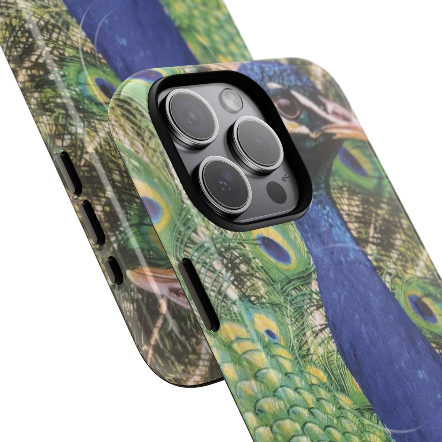 Magnetic Tough 2 Layer Phone Case — Peacock Skin Protective Cover