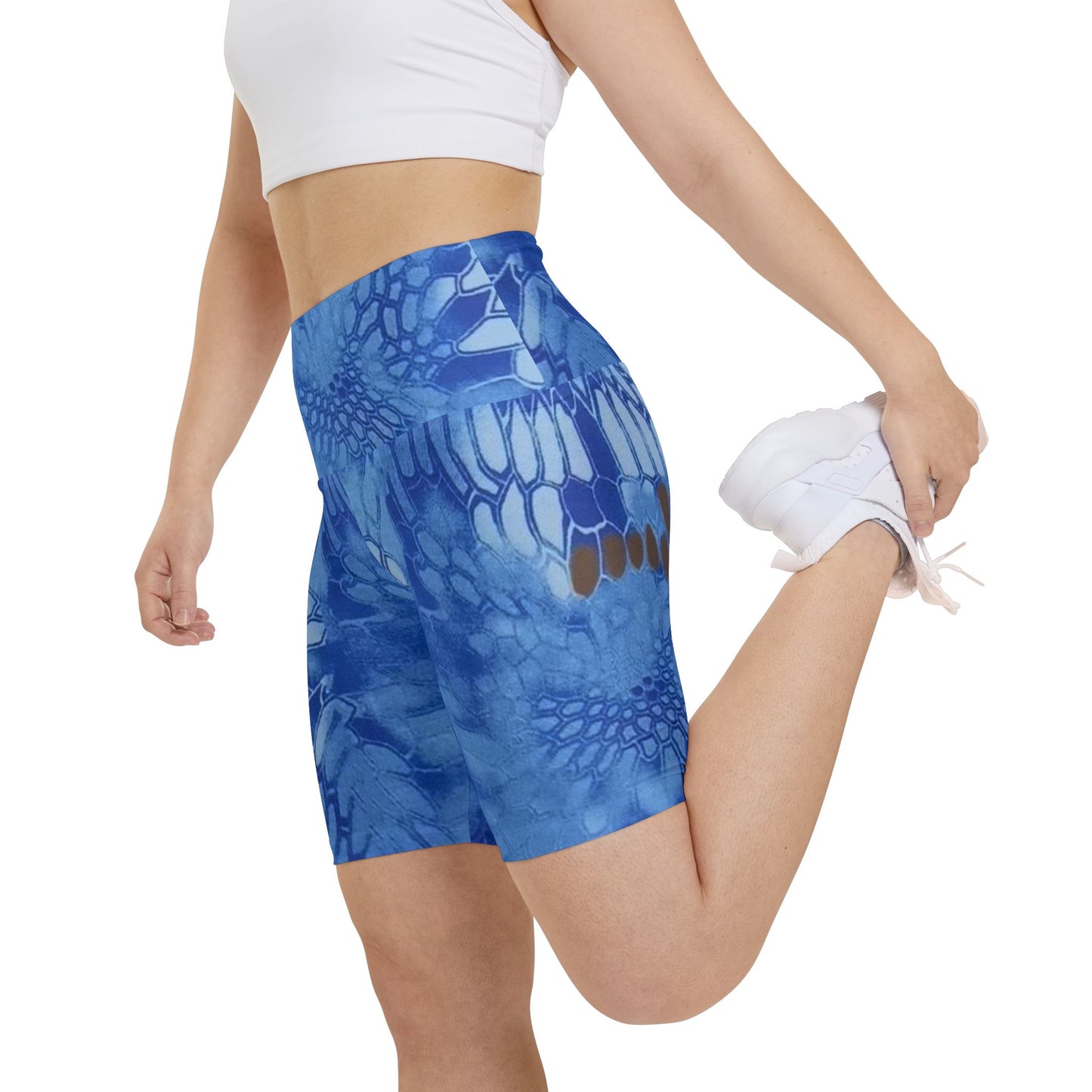 Give Me Grace Floral Camo Lace Women's Workout Shorts