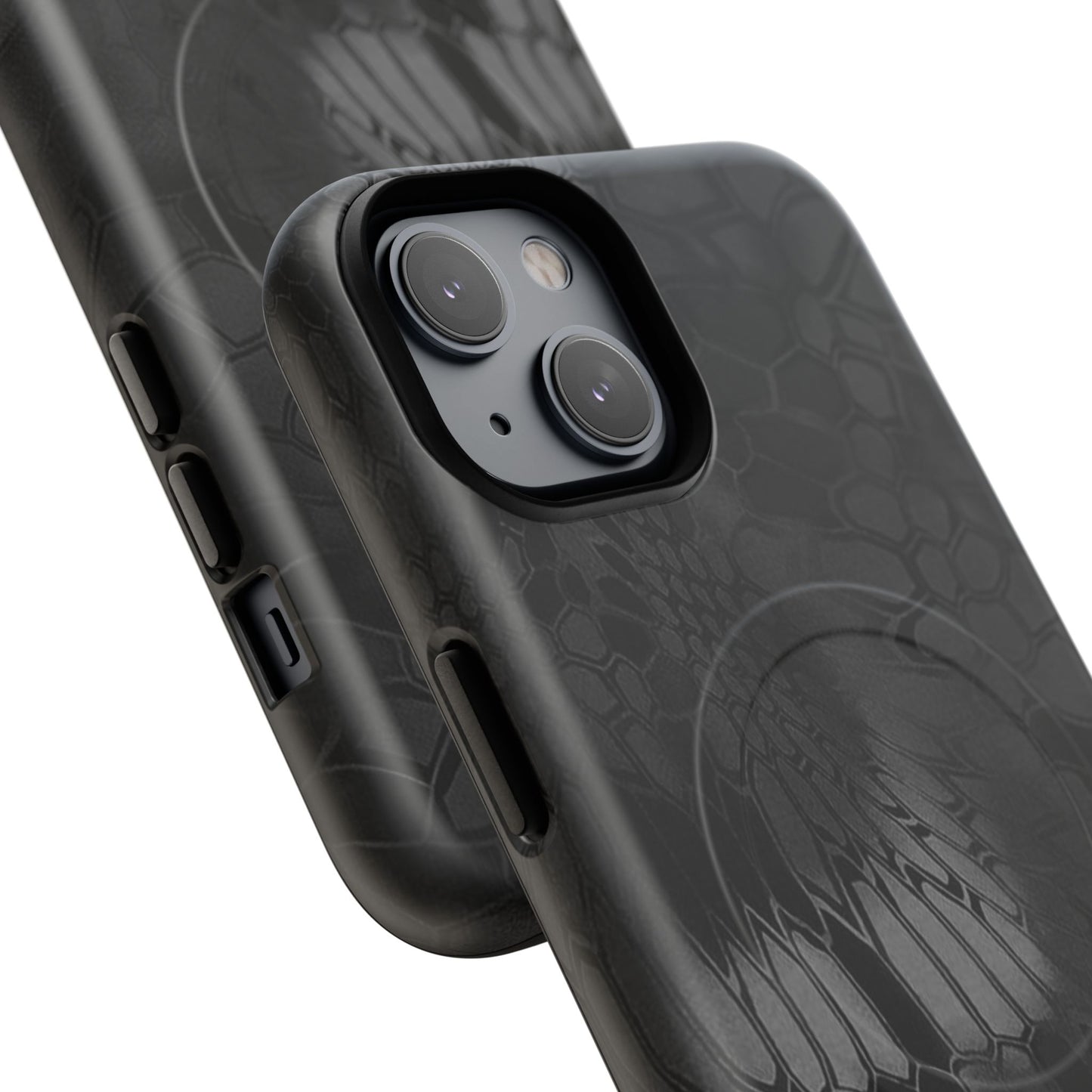 Magnetic Tough Phone Case — Black Snake Skin Protective Cover