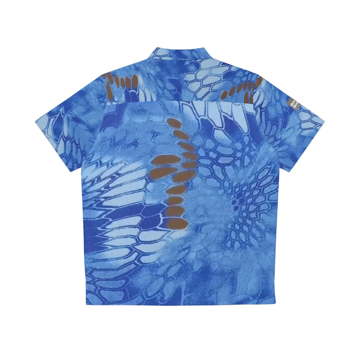 Blue Button Up Casual Hawaiian Shirt with Pyramid Hat Print, Sexy and Fun Lightweight Unisex Top, Ideal for Any Occasion, Beachwear,