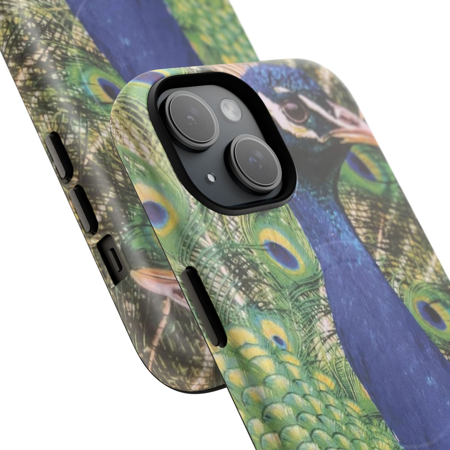 Magnetic Tough 2 Layer Phone Case — Peacock Skin Protective Cover