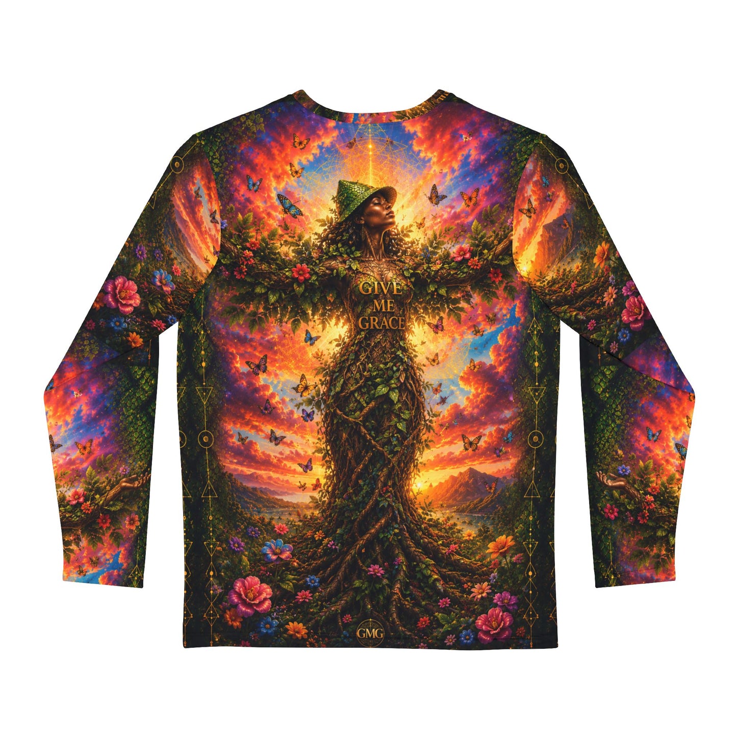 GIVE ME GRACE Snakeskin Human Tree Spiritual "Know Your Roots" Long Sleeve Shirt