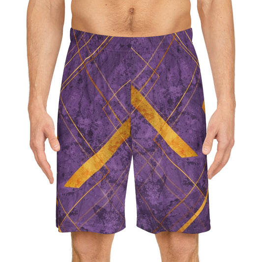 Purple & Gold Basketball Shorts — Your Fav Team Colors for Working Out & Hanging Out