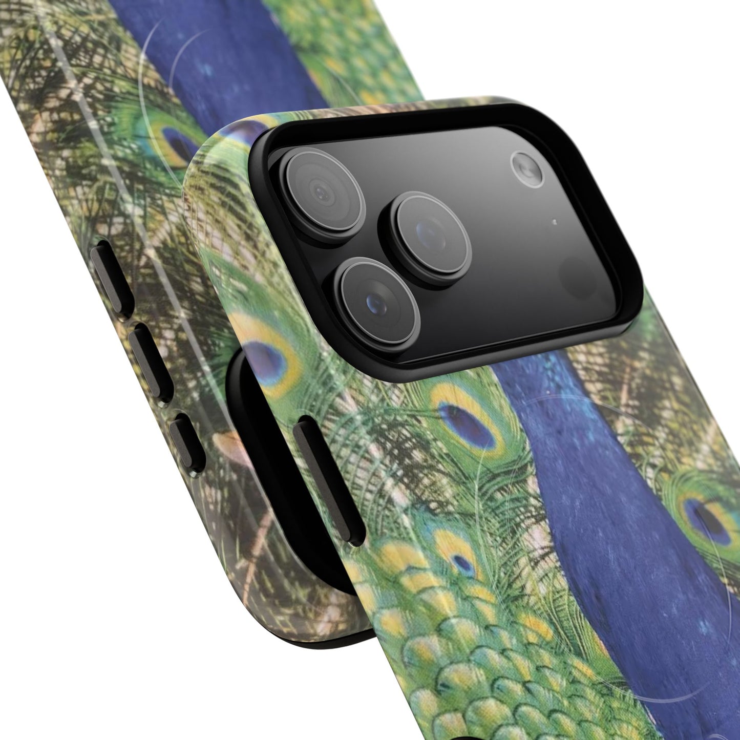 Magnetic Tough 2 Layer Phone Case — Peacock Skin Protective Cover