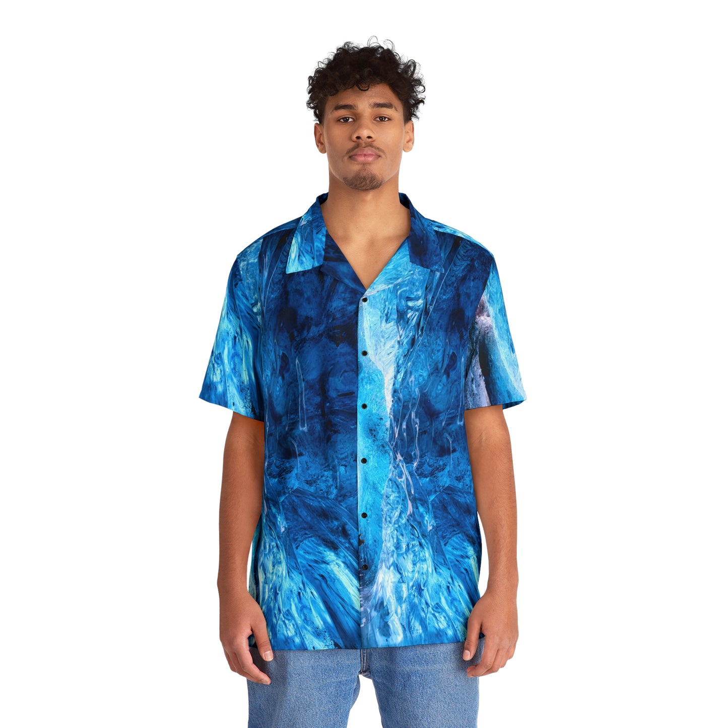 Give Me Grace BLUE LAGOON Button-Up Boxy Shirt