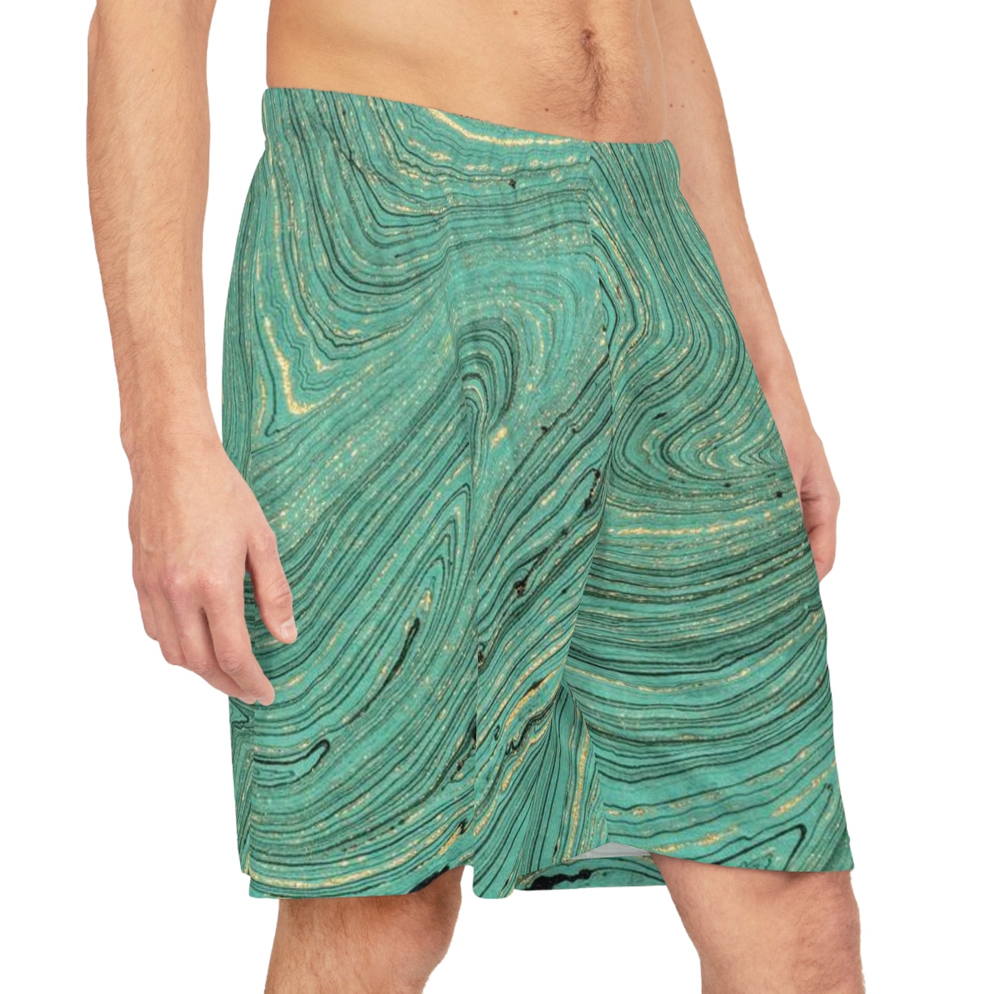 Give Me Grace Ocean Teal Painting Basketball Shorts