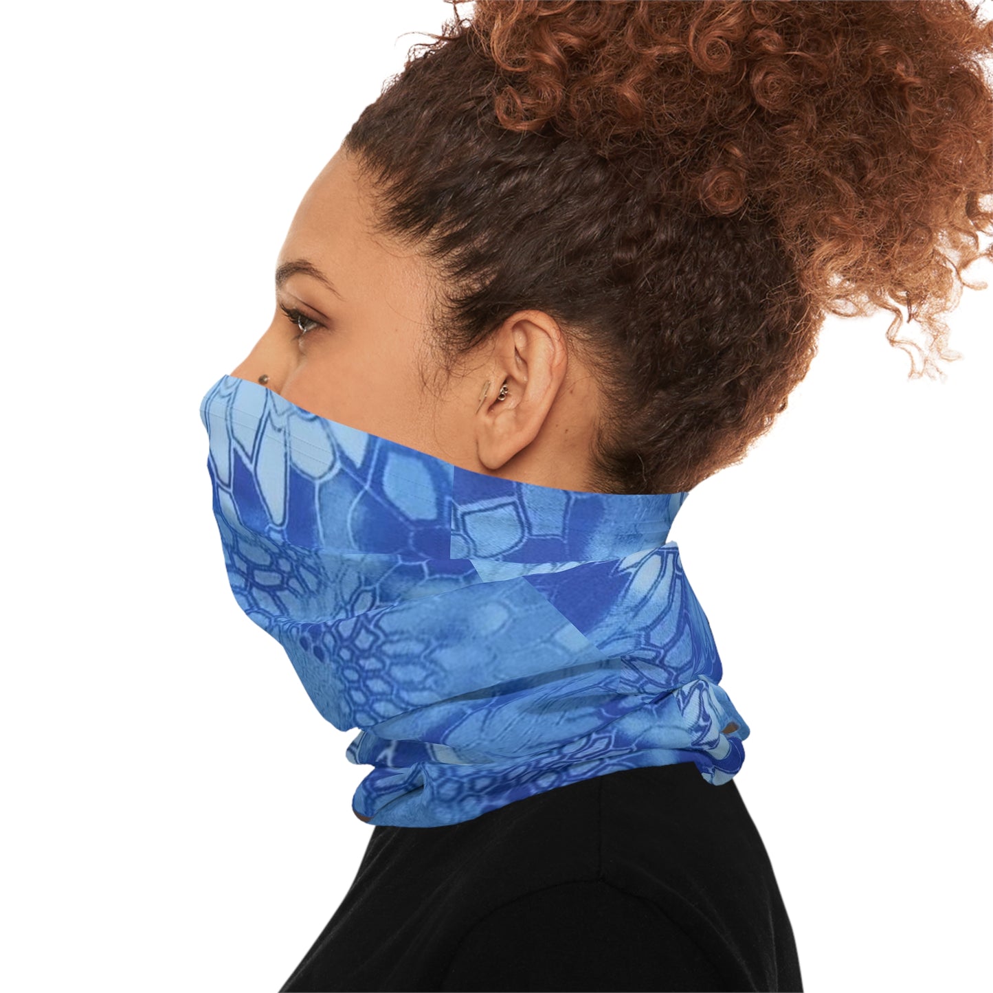Blue Stylish Lightweight Neck Gaiter, Summer Fashion Accessory, Versatile Face Cover, Breathable Neck Warmer, Great for Outdoor Activities