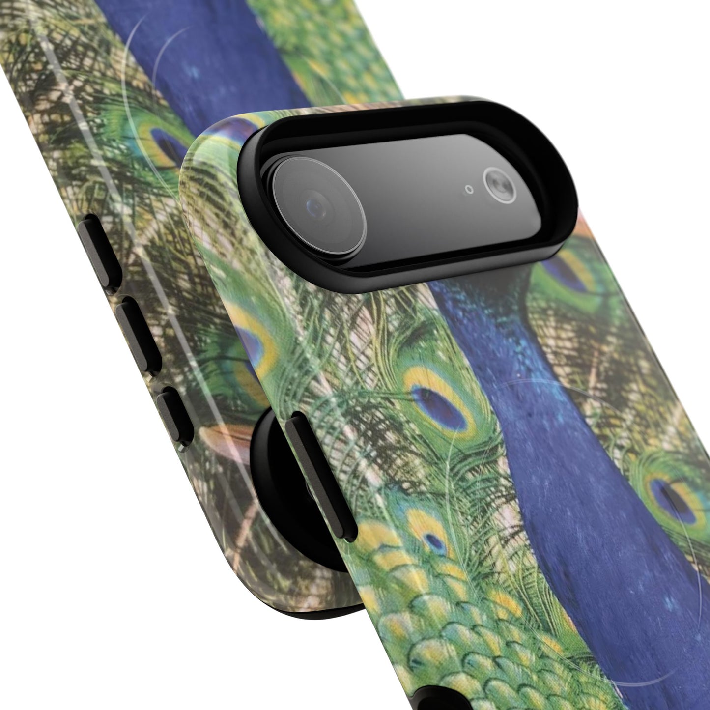 Magnetic Tough 2 Layer Phone Case — Peacock Skin Protective Cover