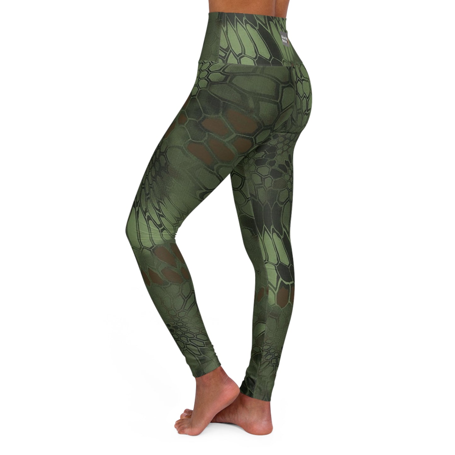 High-Waisted Yoga Leggings — Give Me Grace Print